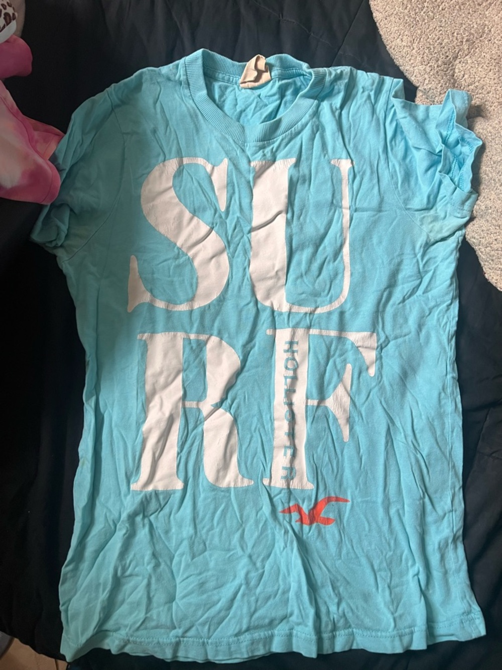 Hollister Turquoise Surf Graphic Short Sleeve Tee